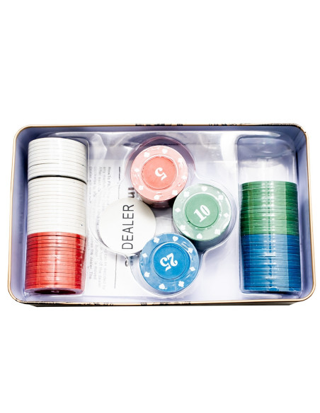 ROB-100X,Jetoane Poker, in cutie metal