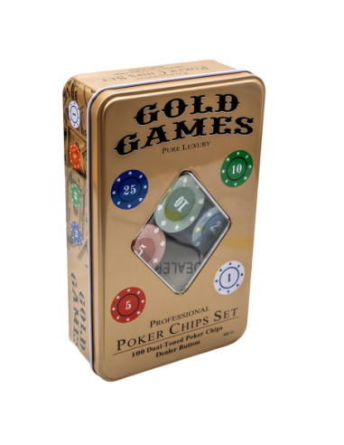 ROB-100X,Jetoane Poker, in cutie metal