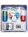 ROB-100D,Set poker: Carti + jetoane, in cutie metal