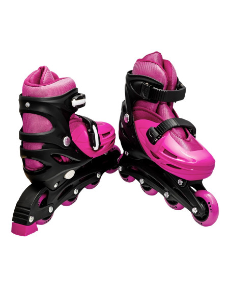 ROB-128-1D-M/Roz,Role pentru copii, roti PVC, M (34-37)