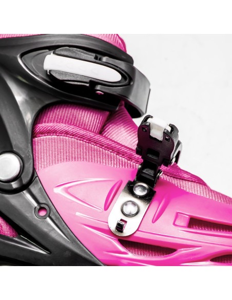 ROB-128-1D-M/Roz,Role pentru copii, roti PVC, M (34-37)