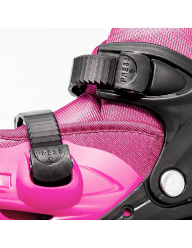ROB-128-1D-M/Roz,Role pentru copii, roti PVC, M (34-37)