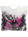ROB-128-1D-M/Roz,Role pentru copii, roti PVC, M (34-37)