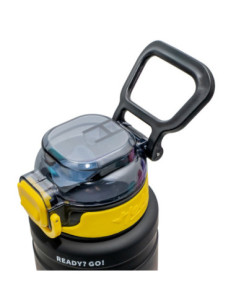 ROB-0907/Roz,Sticla apa, din plastic, cu grip, Hello, 800 ml 2