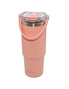 ROB-16883/Roz,Termos cu capac transparent, 900 ml - NEBO