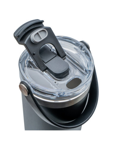 ROB-16883/Negru,Termos cu capac transparent, 900 ml - NEBO
