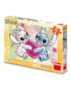 ROB-351813,Puzzle 24 piese, Stitch: Love story - DINO TOYS