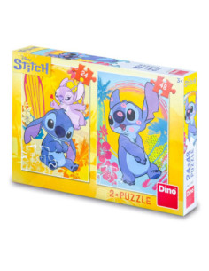 ROB-361133,Puzzle 24+48 piese, Stitch in love - DINO TOYS