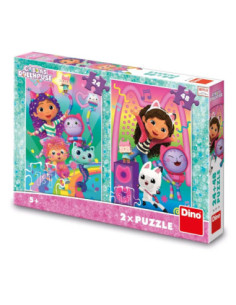 ROB-361126,Puzzle 24+48 piese, Gabby: Disco party - DINO TOYS