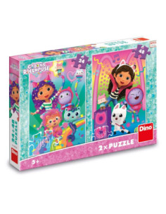 ROB-361126,Puzzle 24+48 piese, Gabby: Disco party - DINO TOYS 2