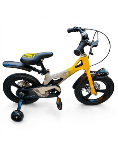 ROB-9812-16/Galben,Bicicleta copii, cadru magneziu, nr. 16
