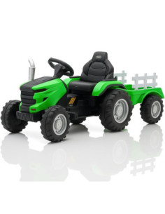 ROB-6603/Verde,Tractor cu acumulator + remorca