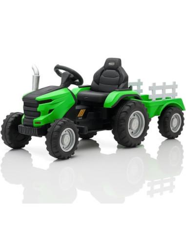 ROB-6603/Verde,Tractor cu acumulator + remorca