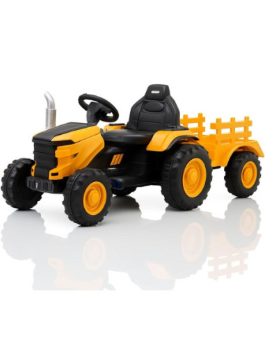 ROB-6603/Galben,Tractor cu acumulator + remorca