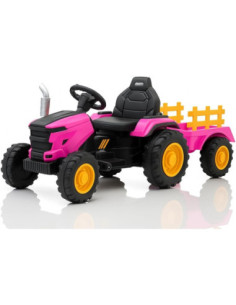 ROB-6603/Roz,Tractor cu acumulator + remorca