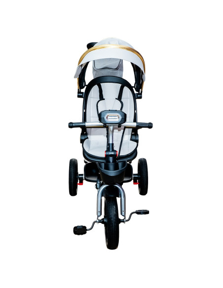 BXT-120/Gri,Tricicleta cu pedale, maner si parasolar