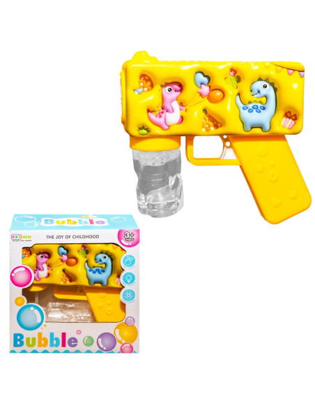 ROB-676-D,Pistol baloane de sapun, cu baterii, Dinozauri