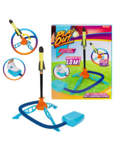 ROB-64587Z,Lansator + 3 rachete din spuma - Toi-Toys