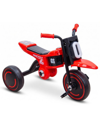KQ-6151/Rosu,Tricicleta cu pedale si lumina