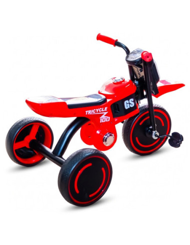 KQ-6151/Rosu,Tricicleta cu pedale si lumina