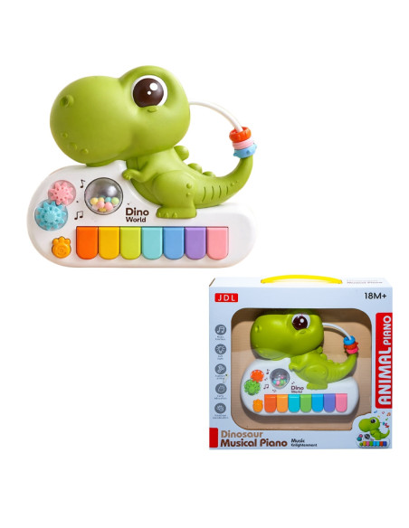 ROB-8891B/Verde,Orga pentru bebelusi, Dinozaur, cu baterii