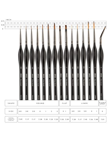 Pensule Set 14+1 Pt Miniatura Si Detaliu Pn2914