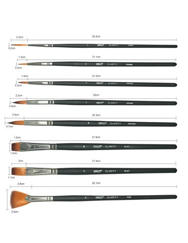 Pensule Set 15+1 Clarity Daco Pn2915