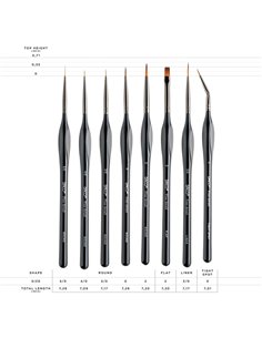PN297,Pensule Set 7+1 Pt Miniatura Si Detaliu Pn297 2