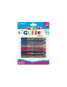 SD-LIP047,Lipici cu sclipici multicolor Carioca 6 x 10.5 ml