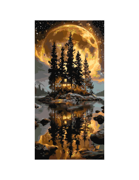 LW5184,Pictura pe numere cu sasiu 40x80 cm LW5184