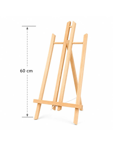sevalet60d,Sevalet de birou din lemn de pin, suport pictura si expunere tablouri de pana la 70x50 cm