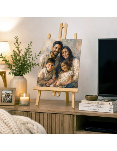 sevalet60d,Sevalet de birou din lemn de pin, suport pictura si expunere tablouri de pana la 70x50 cm