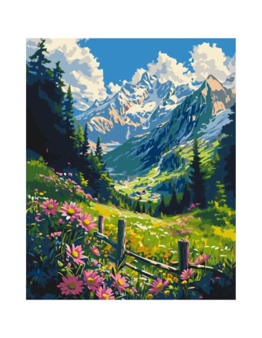 Pictura pe numere cu sasiu 40x50 cm...