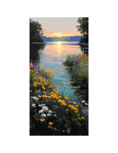 Pictura pe numere cu sasiu 40x80 cm...