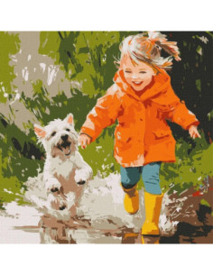 Pictura pe numere 40x40 cm...