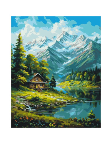 Pictura pe numere cu sasiu 40x50 cm...
