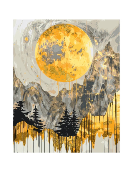Pictura pe numere cu sasiu (culori acrilice metalizate) 40x50 cm LW3426