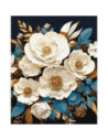 KHO3270,Pictura pe numere cu sasiu Flori Simfonie de flori 40x50 cm KHO3270