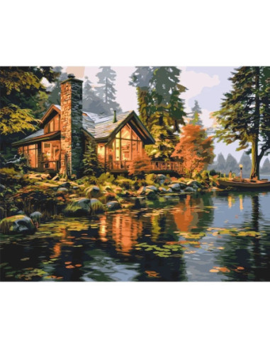 Pictura pe numere cu sasiu 40x50 cm...
