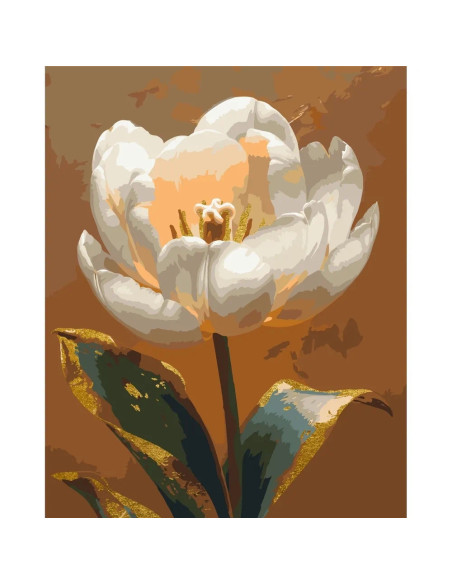 Pictura pe numere cu sasiu si set de culori acrilice metalizate, 40x50 cm, LW3305