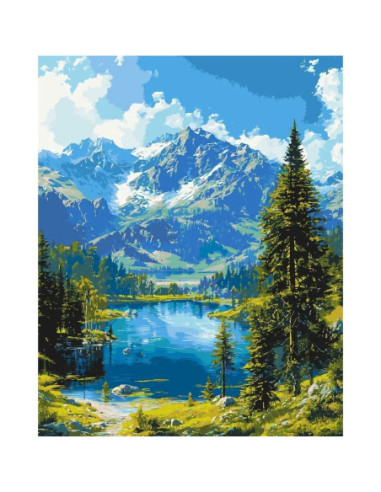 Pictura pe numere cu sasiu, 40x50 cm,...