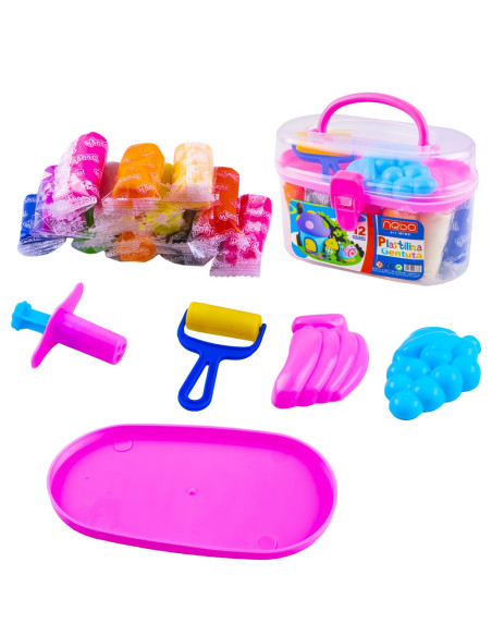 ROB-16783,Plastilina 12 culori/gentuta + accesorii - NEBO
