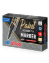 OF526-12,Marker permanent cu vopsea argintie, varf 2/3mm, 12 buc/cutie -OFFISHOP - Set 12