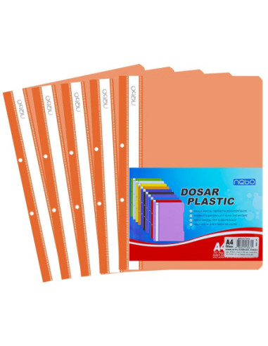 Dosar plastic A4, Portocaliu - NEBO -...