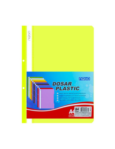 Dosar plastic A4, Galben - NEBO - Set 50