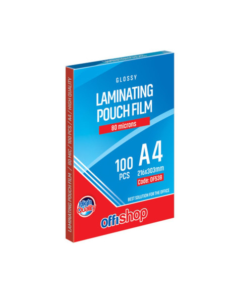 OF538,Folie laminare A4, 80mic, 100 buc/top - OFFISHOP