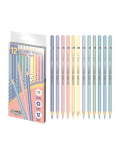 SC2591,Creioane color, Crystal Candy, 12 cul/set - S-COOL