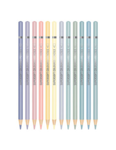 SC2591,Creioane color, Crystal Candy, 12 cul/set - S-COOL 2
