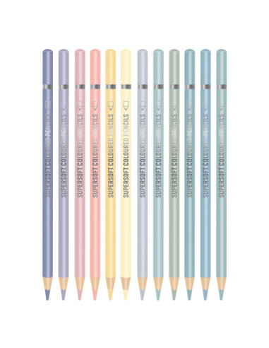 SC2591,Creioane color, Crystal Candy, 12 cul/set - S-COOL