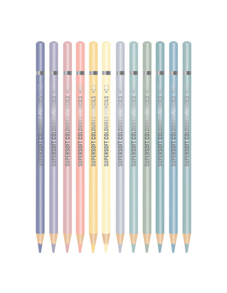 SC2591,Creioane color, Crystal Candy, 12 cul/set - S-COOL